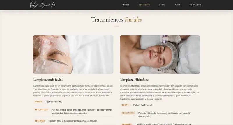Página de servicios